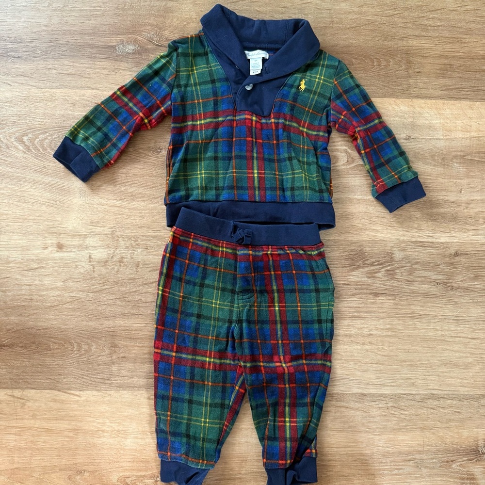 Ralph Lauren baby plaid set